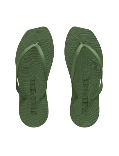 SLEEPERS Tapered Sand Flip Flop Green 38