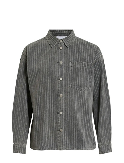 Vila Viarie L/S Denim Shirt - Grey - 36