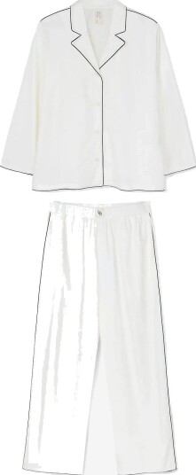 Desmond and Dempsey 402 Long Pyjama Set CREAM XL