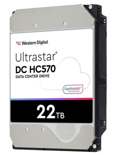 WD Ultrastar DC HC570 Harddisk 22 TB SAS 12Gb/s 7200 RPM med 512 MB Cache
