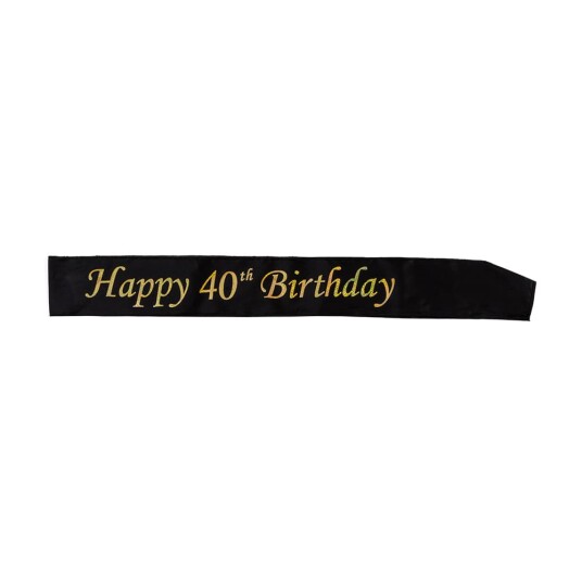 Hisab/Joker Company AB Ordensbånd Happy Birthday Svart/Gull - 40 Hisab/Joker Company AB Ordensbånd Happy Birthday Svart/Gull - 40