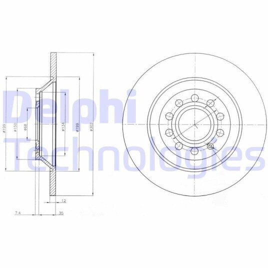 Bremseskive DELPHI BG4088