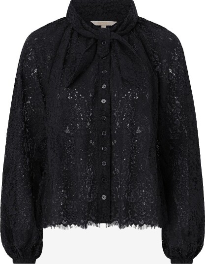 byTimo Blondebluse Lace Bow Blouse Svart byTimo Blondebluse Lace Bow Blouse Svart