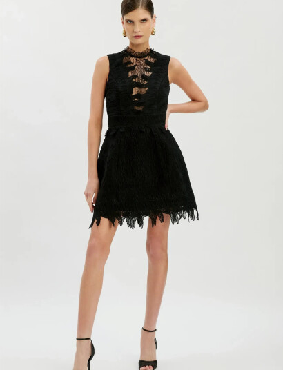 Bardot Silas Hourglass Mini Dress Black 40