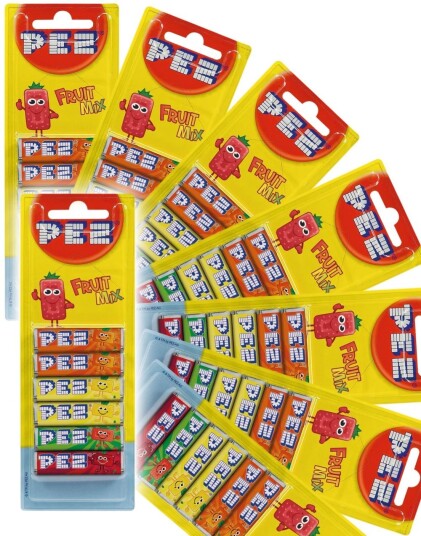 18 stk 6 Pakninger Pez Fruity Mix Refills   Hel Eske