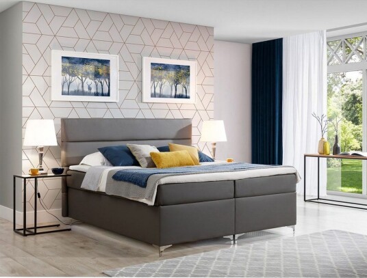 Boxspring Eltap Amadeo - Soft 29, Grå, 160x200 cm