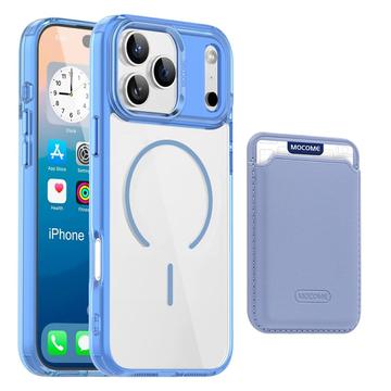 iPhone 17 Pro MagSafe deksel med kortholder Blå/Gjennomsiktig