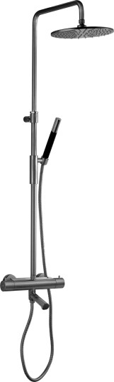 Tapwell TVM2200 Takdusj med badekarbatteri-Brushed Black Chrome