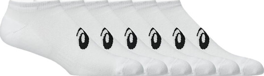 ASICS 6 Pack Low Cut Sock Hvit L