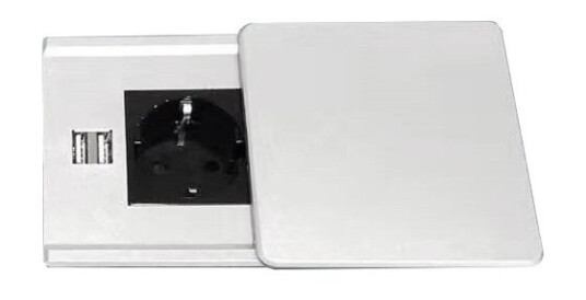Nordic Products Slide Stikk & USB Lader Hvit