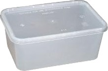Plastbakke 1000 Ml 120X175x70 Mm Klar Nudelbakke Til Microovn Med Låg,250 Stk/Krt