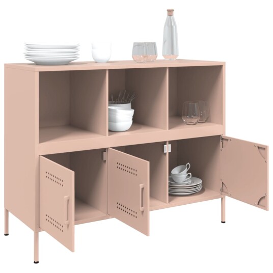 Skjenker rosa 100,5x39x79 cm stål 8721102390531