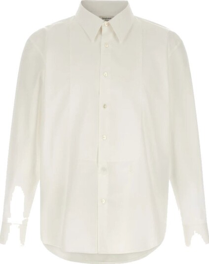Saint Laurent, Herre, Skjorter, Hvit, XL,