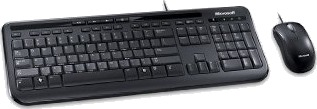 Microsoft Wired Desktop 600 UK svart