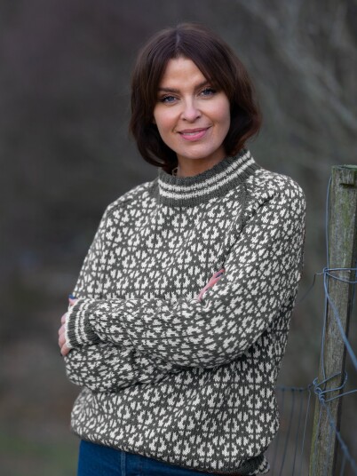 FLOKK genser dame gråmelert kitt FLOKK genser dame gråmelert kitt