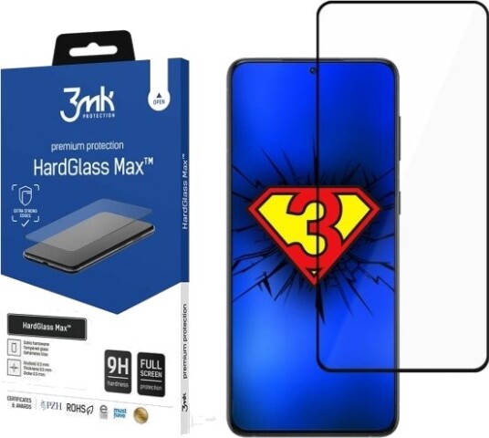 3Mk HardGlass Max Herdet Glass til Samsung Galaxy S22+ - 9H Beskyttelse Sort