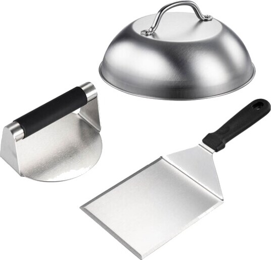 Modern House GrillKit burgersett børstet stål/svart