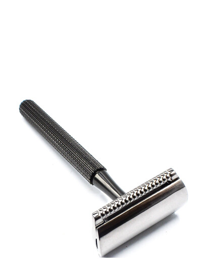 Parker 78R - Graphite - Unisex Textured Long Handle Three Piece Safety Razor With New Head - Silver - ONE SIZE Parker 78R - Graphite - Unisex Textured Long Handle Three Piece Safety Razor With New Head - Silver - ONE SIZE