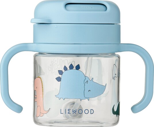 Liewood Kai Sugerørkopp 280ml Dino Roar/Sandy