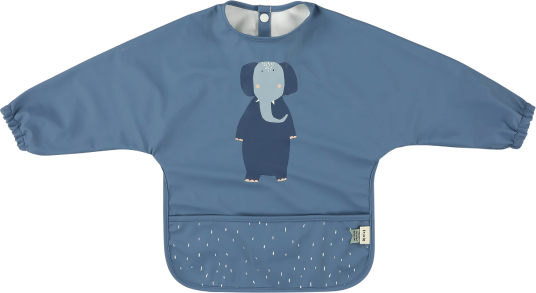 Trixie Smekke med ermer Mrs. Elephant Blå 1 stk.