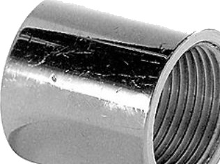 Muffe Messing Forkromet 1/2"