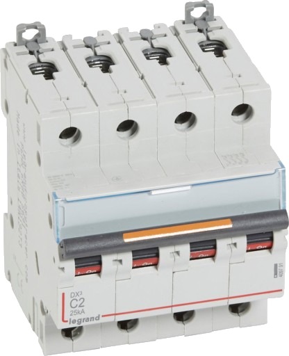 Legrand DX3 MCB automatsikring C2 4P 4M 25kA
