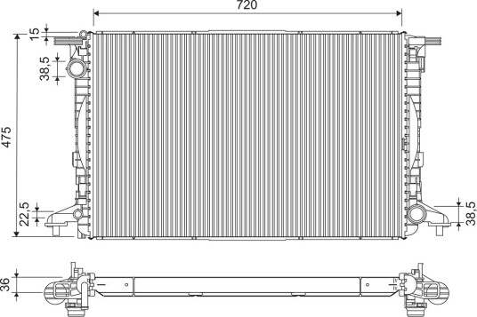 Radiator motorkjøling VALEO 701309