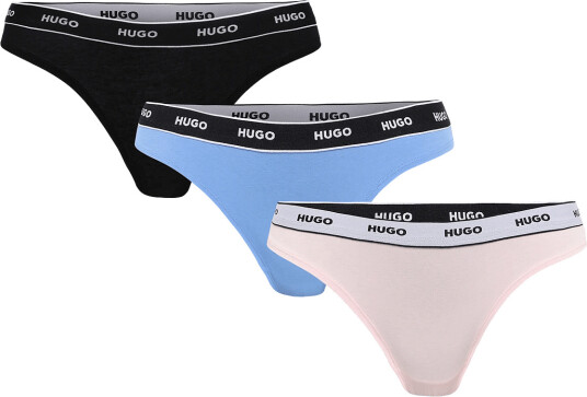 HUGO Triplet Thong Stripe Black XS