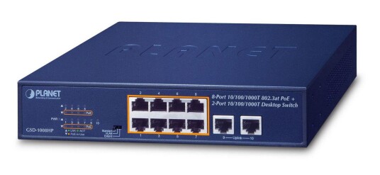 PLANET 8-Port 10/100/1000T 802.3at PLANET 8-Port 10/100/1000T 802.3at
