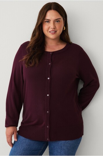 Zizzi - Kardigan mCarrie L/S - Rød