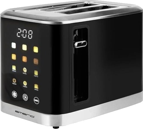 Emerio TO-132743 Digital Brødrister med Berøringskontroll og LED-Display - Svart