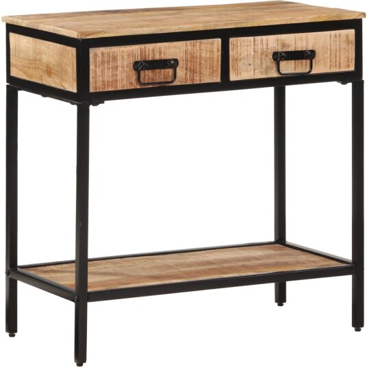 Konsollbord 70x35x70 cm grovt heltre mangotre