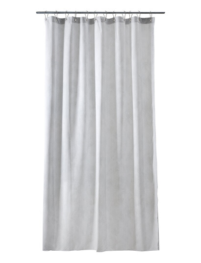 compliments Pine Shower Curtain W/Eyelets 200 Cm - Grey - 140X200CM