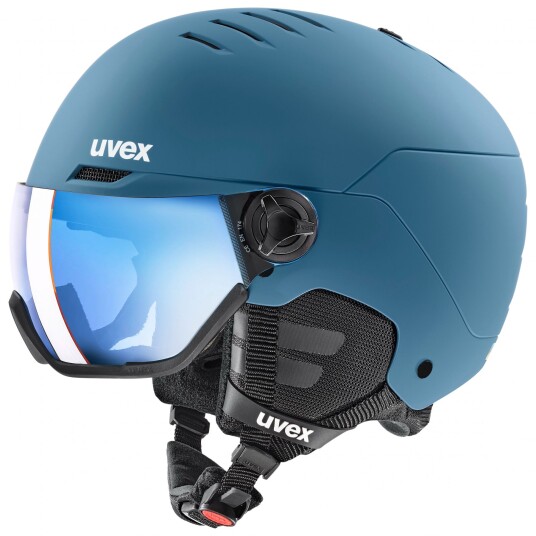 Uvex Wanted Visor Skihjelm med Visir Stone Blue Matt 54-58cm Uvex Wanted Visor Skihjelm med Visir Stone Blue Matt 54-58cm