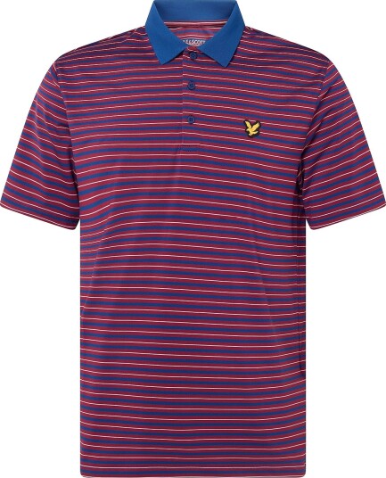 Lyle & Scott Sport Golf Striped Polo Burgundy S