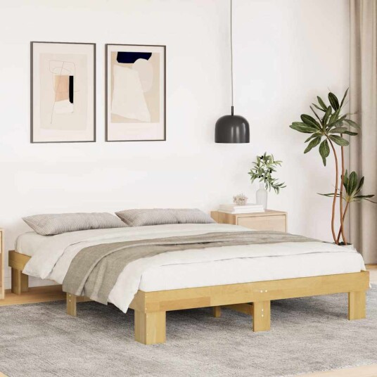 Sengeramme uten Madrass 135x190 cm Heltre Eik 8721158628558
