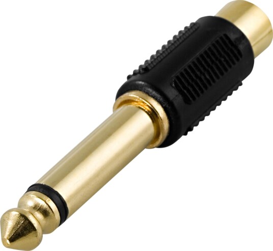 DELTACO multimedia adapter RCA female to 6.3mm male mono