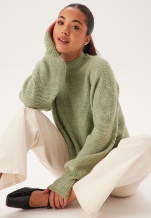 BUBBLEROOM Turtleneck Knitted Sweater Dusty green XS BUBBLEROOM Turtleneck Knitted Sweater Dusty green XS