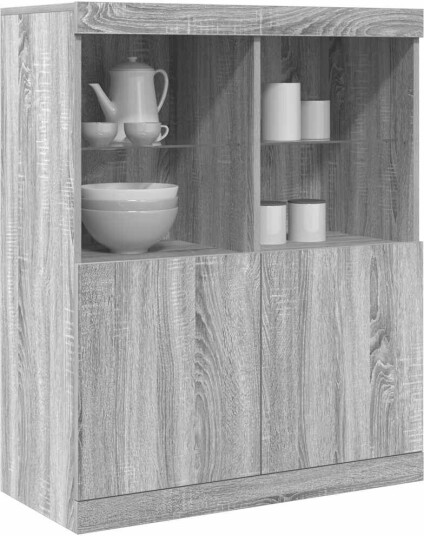 Skjenk grå sonoma 81x37x100 cm konstruert tre 8721158628053