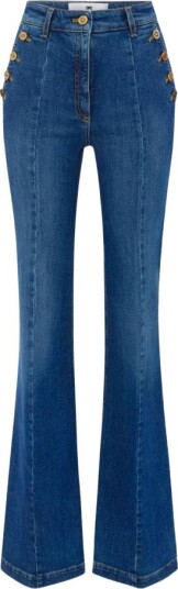 Elisabetta Franchi Dame Jeans Blå W26,
