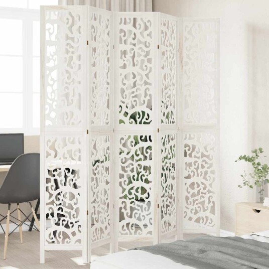  Romdeler 5 paneler hvit heltre keisertre 8721012074408