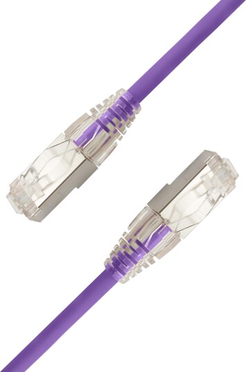 LinkIT F/UTP Slim Cat.6a Lilla 5m Patch LSZH AWG28/1 Solid, Snagless 4,7mm