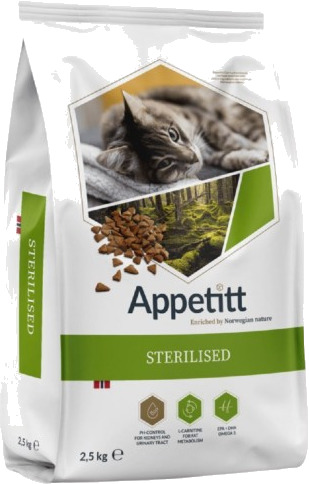 Appetitt Kattemat Sterilised Tørrfôr 10 kg for Steriliserte Katter