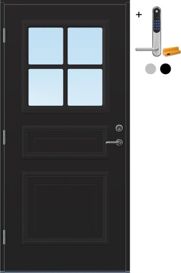 Ytterdør Bygg1 Grimstad med Yale Doorman Classic Home