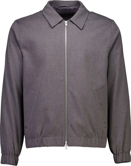 Lindbergh Lt Brushed Zip Jacket   DK GREY MEL   XL