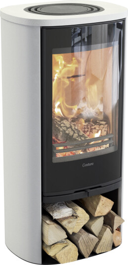 Contura 810G Style hvit vedovn med glassdør Contura 810G Style hvit vedovn med glassdør