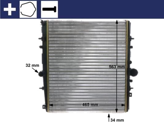 MAHLE CR 1437 000S Radiator motorkjøling MAHLE CR 1437 000S Radiator motorkjøling