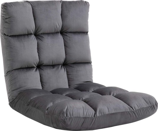 Sammenleggbar gulvstol med 13 posisjoner grå 55x71x53,5cm