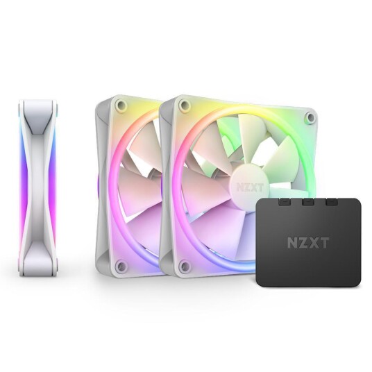 NZXT F120 RGB DUO 3-pakning 120mm Kabinettvifter med RGB-belysning - Hvit NZXT F120 RGB DUO 3-pakning 120mm Kabinettvifter med RGB-belysning - Hvit