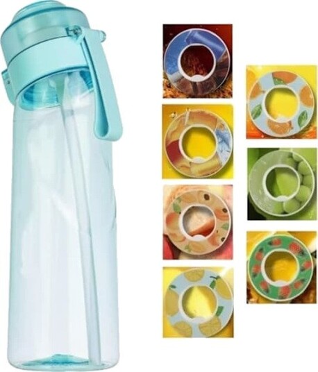 Vannflaske OBOSOE Air Up med Luft 650ml 7 Smakskapsler Sukkerfri & Aromatisk med Transparent